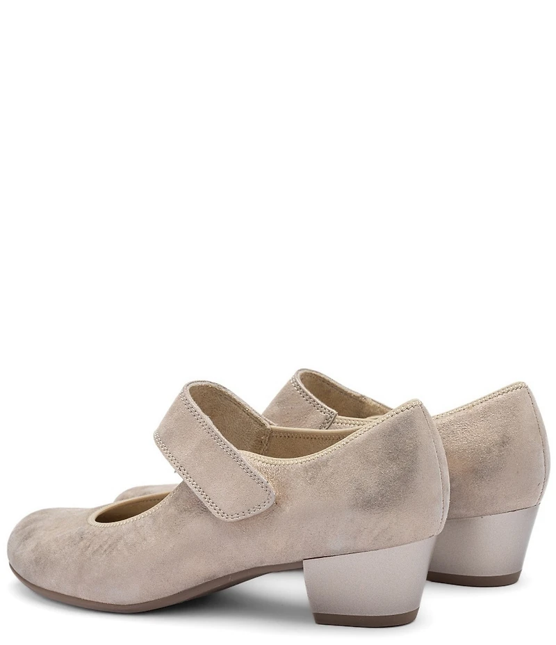 ara Calico 2.0 Metallic Leather Asymmetrical Mary Jane Pumps