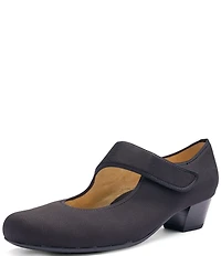 ara Calico 2.0 Stretch Fabric Asymmetrical Mary Jane Pumps