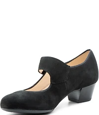 ara Calico 2.0 Suede Asymmetrical Mary Jane Pumps