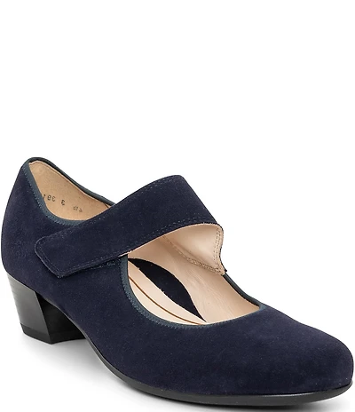 ara Calico 2.0 Suede Asymmetrical Mary Jane Pumps