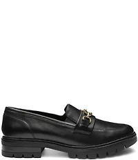 ara Camellia Leather Chain Strap Lugged Loafers