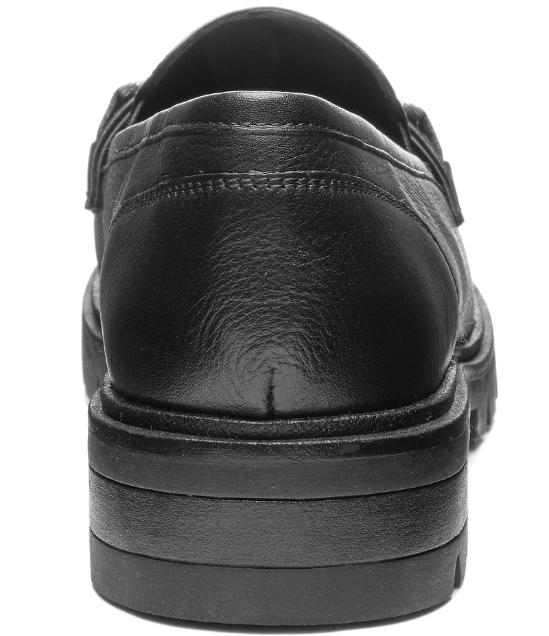 ara Camellia Leather Chain Strap Lugged Loafers