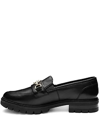 ara Camellia Leather Chain Strap Lugged Loafers