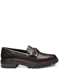 ara Camellia Leather Chain Strap Lugged Loafers