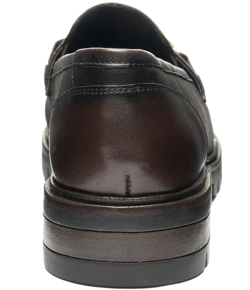 ara Camellia Leather Chain Strap Lugged Loafers