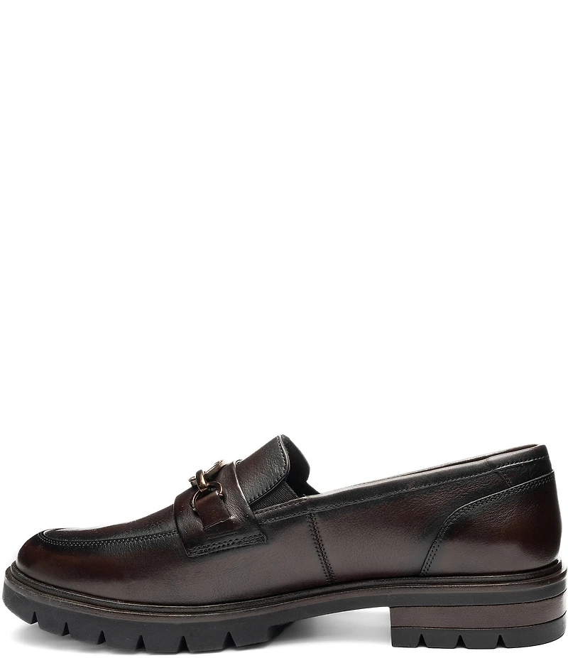 ara Camellia Leather Chain Strap Lugged Loafers