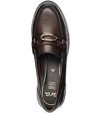 ara Camellia Leather Chain Strap Lugged Loafers