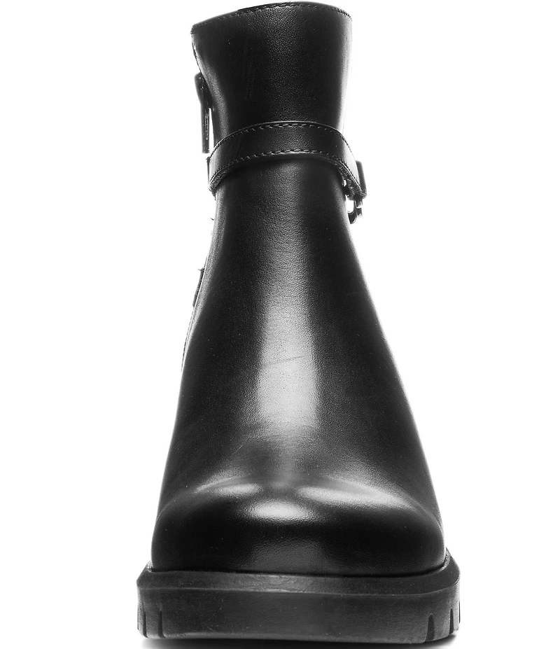 ara Carnation Leather Wedge Ankle Booties