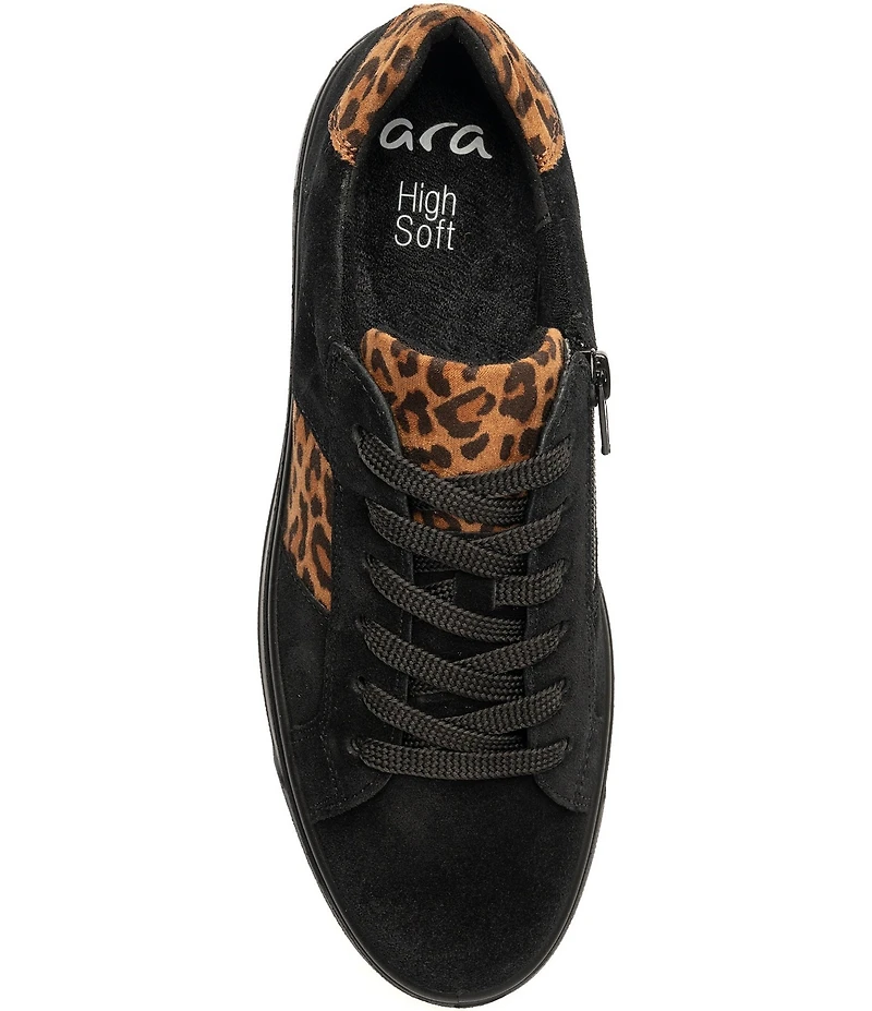 ara Conifer Suede & Leopard Print Sneakers