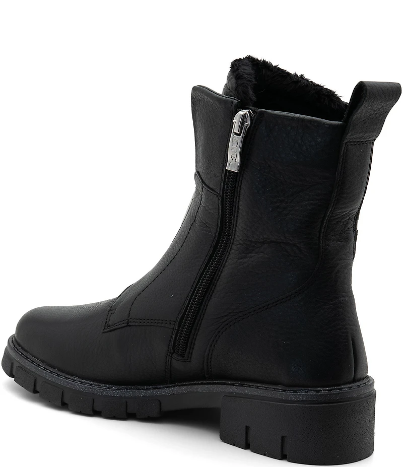 ara Deon Leather Dual Zipper Booties
