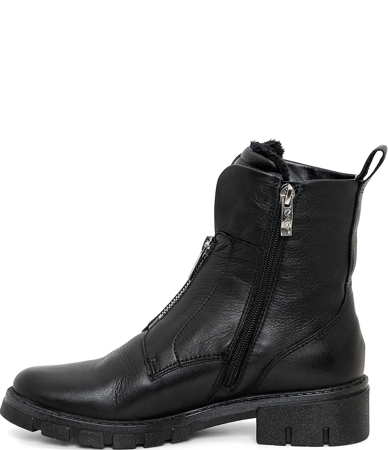 ara Deon Leather Dual Zipper Booties