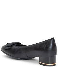 ara Garnet Leather Bow Pumps