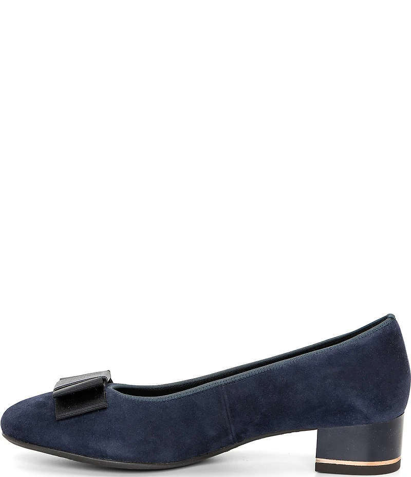 ara Garnet Suede Bow Pumps