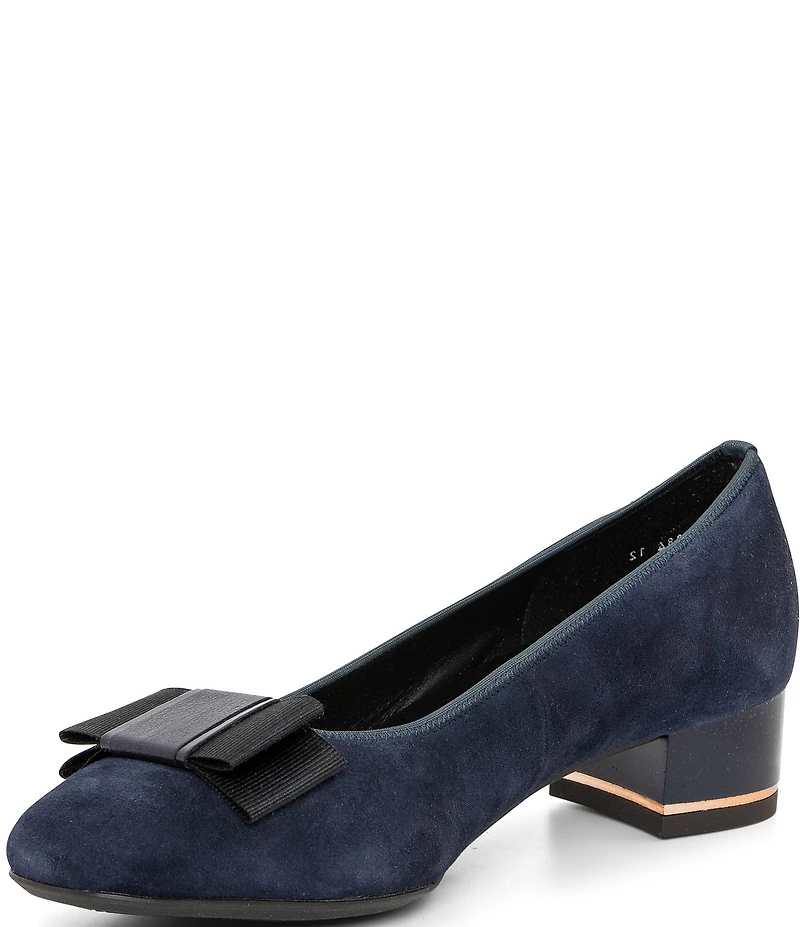 ara Garnet Suede Bow Pumps