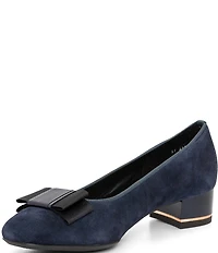 ara Garnet Suede Bow Pumps