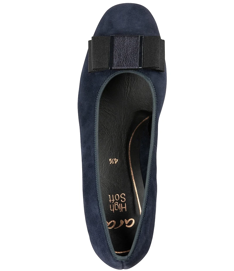 ara Garnet Suede Bow Pumps