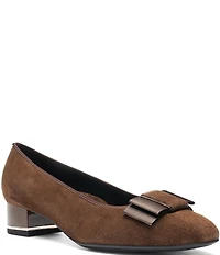 ara Garnet Suede Bow Pumps