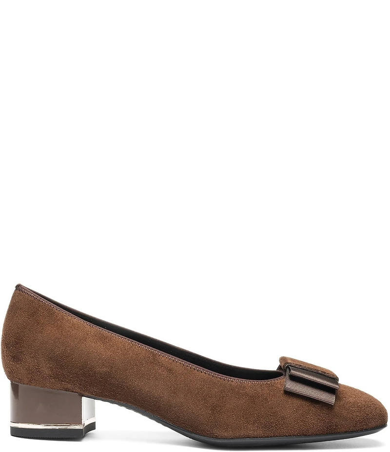 ara Garnet Suede Bow Pumps