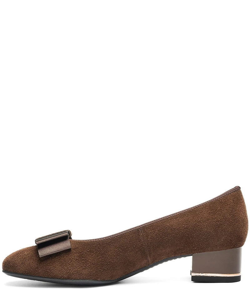 ara Garnet Suede Bow Pumps