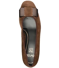 ara Garnet Suede Bow Pumps