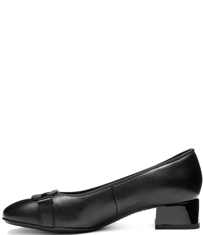 ara Glacier Leather Block Heel Pumps