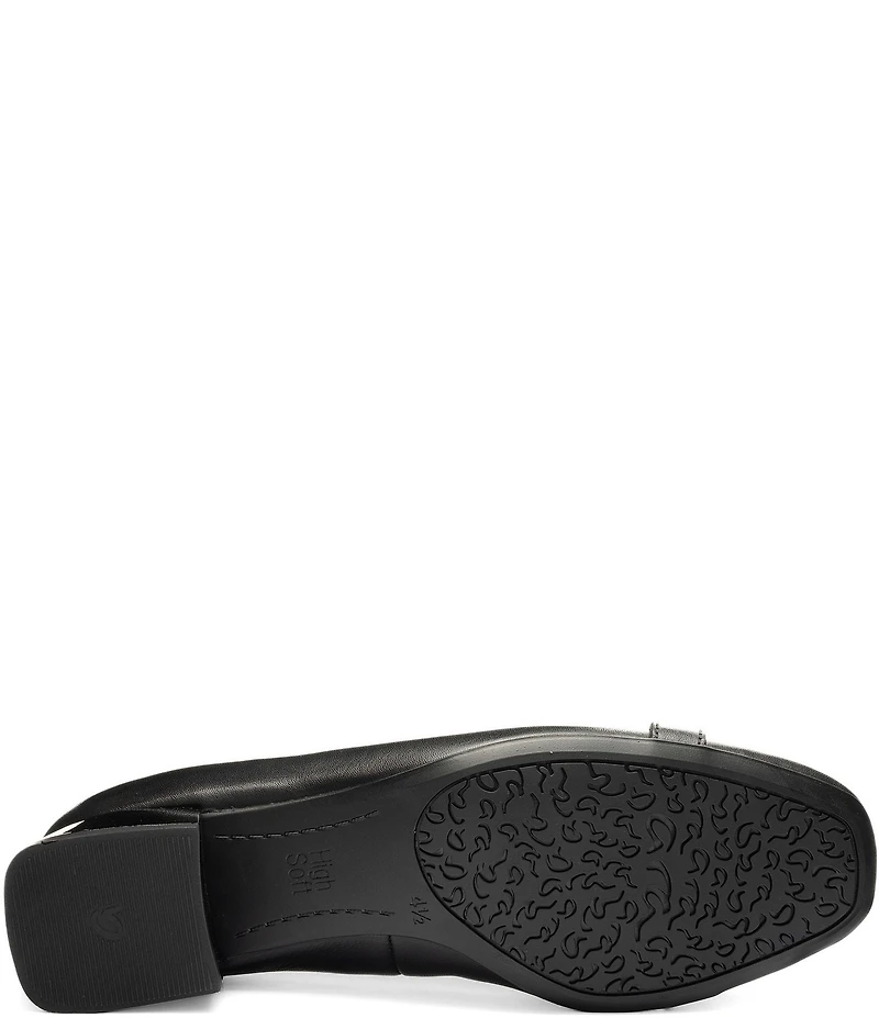 ara Glacier Leather Block Heel Pumps