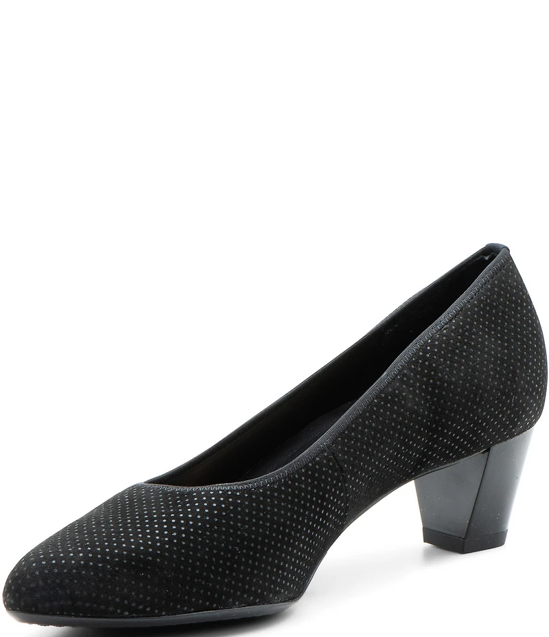 ara Kelly Dotted Suede Pumps