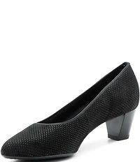 ara Kelly Dotted Suede Pumps