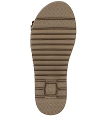 ara Keyes Metallic Leather Ruffle Slide Sandals