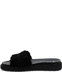 ara Keyes Suede Ruffle Slide Sandals