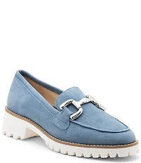 ara Kiana Suede Bit Buckle Slip On Loafers