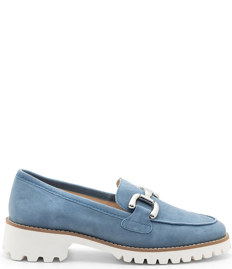 ara Kiana Suede Bit Buckle Slip On Loafers