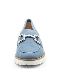 ara Kiana Suede Bit Buckle Slip On Loafers