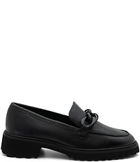 ara Kiana Leather Chain Hardware Loafers