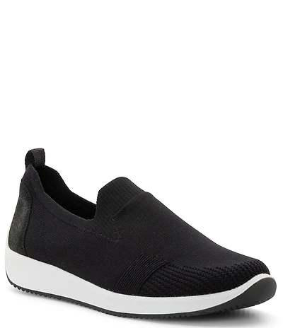 ara Leena Woven Stretch Knit Slip On Sneakers