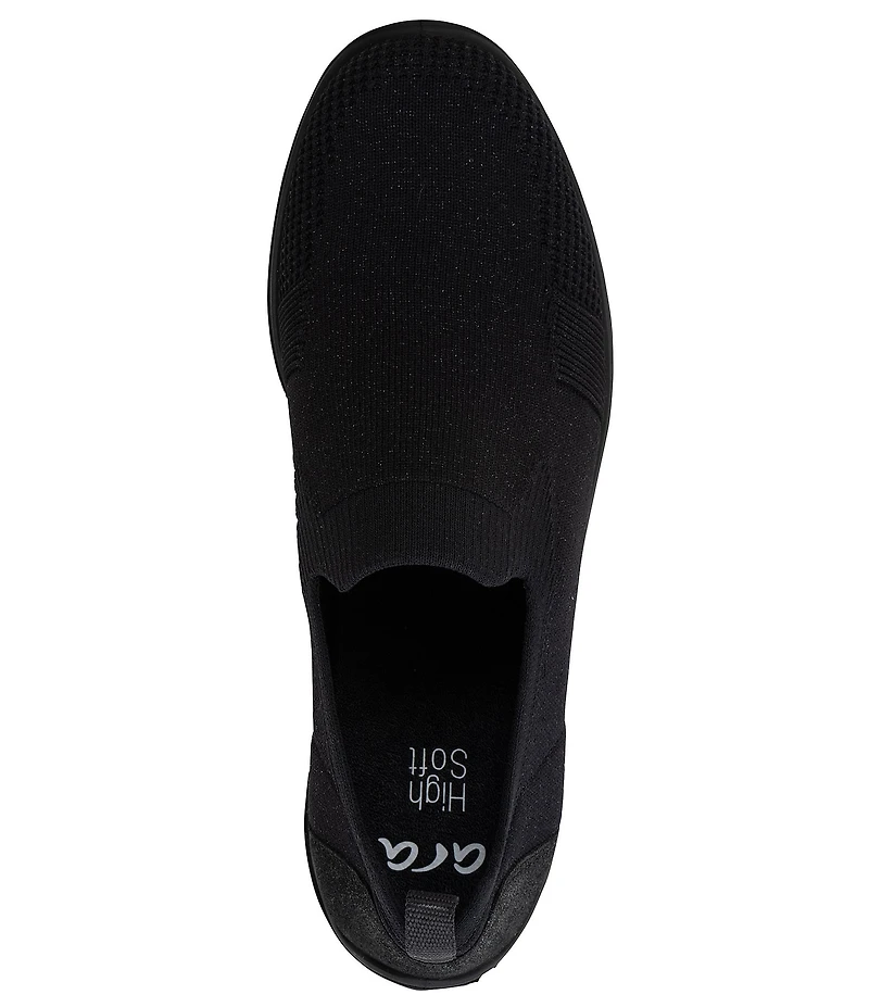 ara Leena Woven Stretch Knit Slip On Sneakers