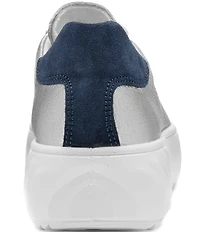 ara Mikky Metallic Leather and Suede Platform Sneakers