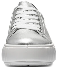 ara Mikky Metallic Leather and Suede Platform Sneakers