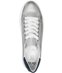ara Mikky Metallic Leather and Suede Platform Sneakers