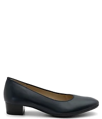 ara Milan Leather Low Heel Pumps