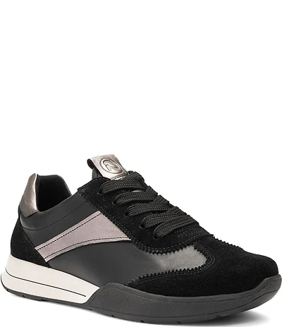 ara Myrtle Mixed Leather Side Zip Sneakers