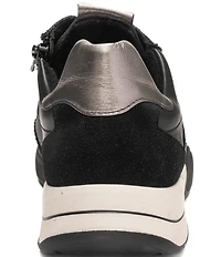 ara Myrtle Mixed Leather Side Zip Sneakers