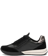 ara Myrtle Mixed Leather Side Zip Sneakers