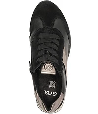 ara Myrtle Mixed Leather Side Zip Sneakers