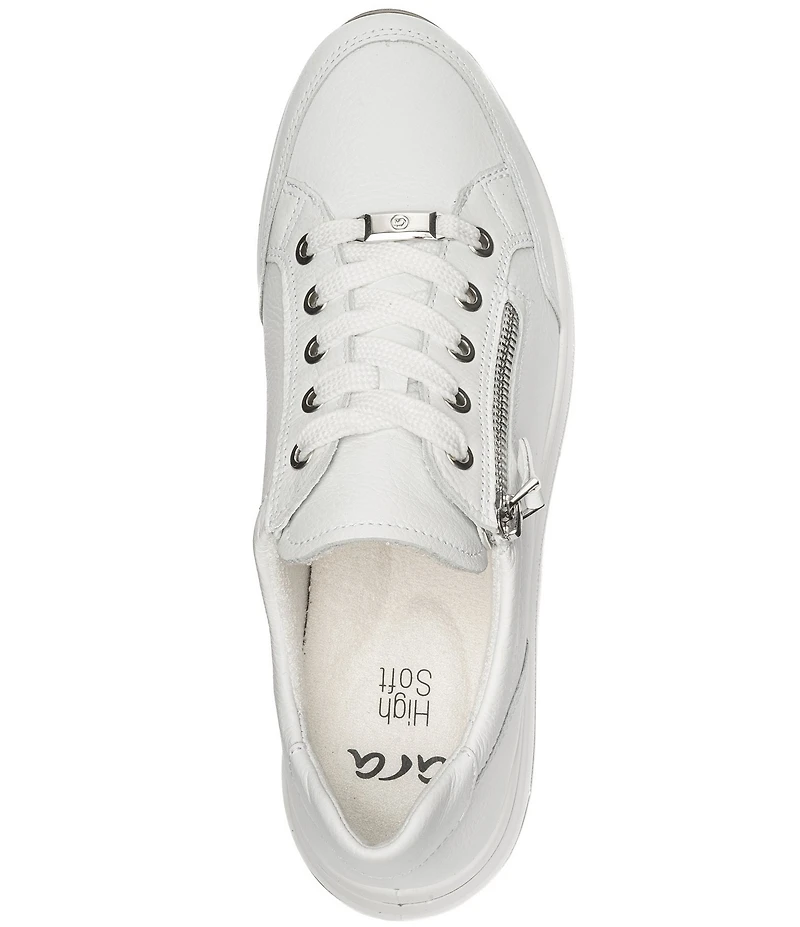 ara Oleanna Leather Side Zip Sneakers