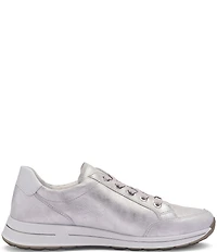 ara Oleanna Metallic Leather Side Zip Sneakers