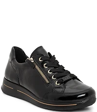 ara Oleanna Patent Leather Side Zip Sneakers