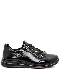ara Oleanna Patent Leather Side Zip Sneakers