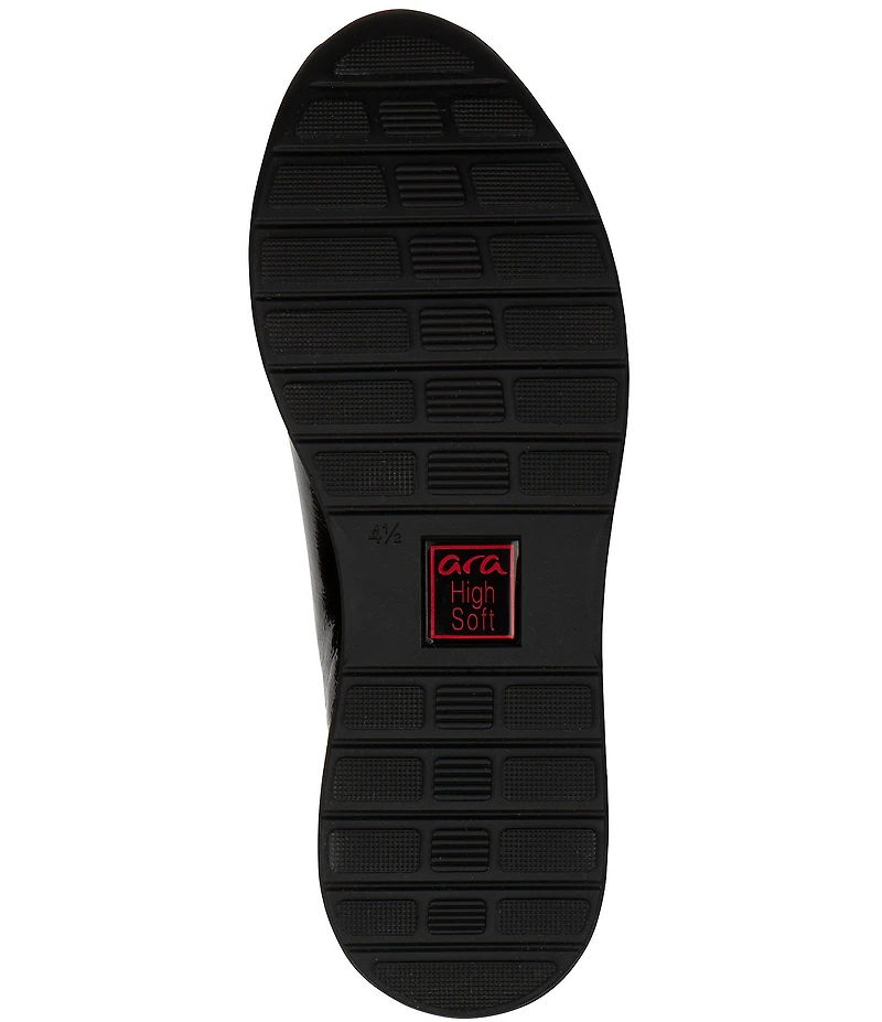 ara Oleanna Patent Leather Side Zip Sneakers