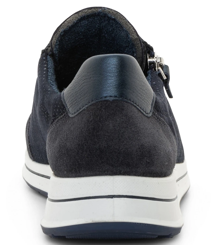 ara Oleanna Pin Dot Suede Zip Sneakers